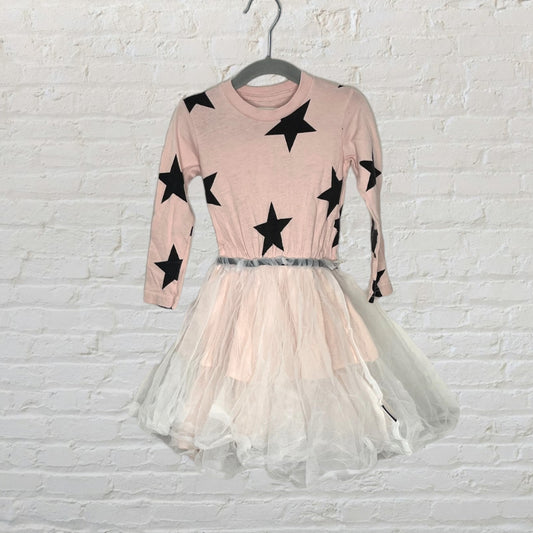 Nununu Tulle Skirted Star-Print Dress (3T)