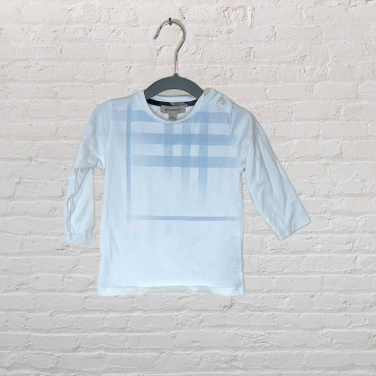 Burberry Faded Grid Long-Sleeve  (12M)