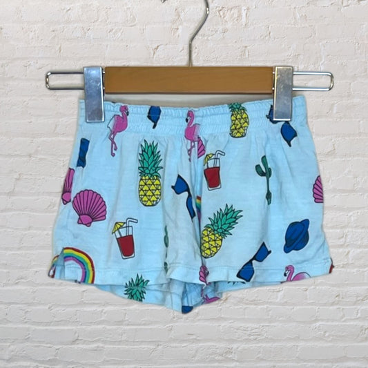 Flowers By Zoe Mixed Media Slouchy Shorts (5-6)