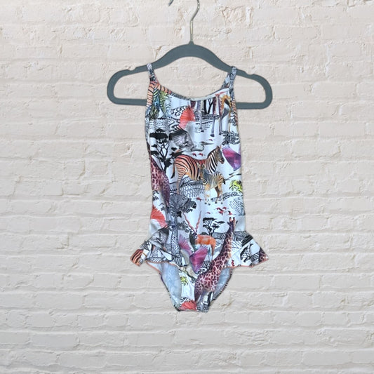 Molo Neon Animals Criss-Cross Swimsuit - 2T