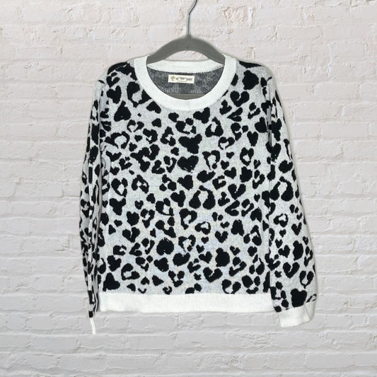 Tucker + Tate Leopard Print Hearts Knit Sweater (5T)