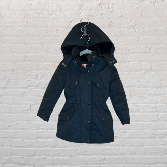 Urban Republic Cinched Waist Faux Fur Lined Jacket (4T)