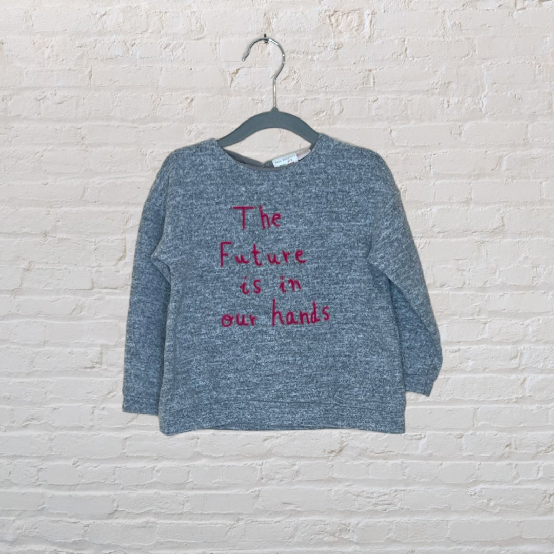 Zara 'The Future Is In Our Hands' Sweater - 3T