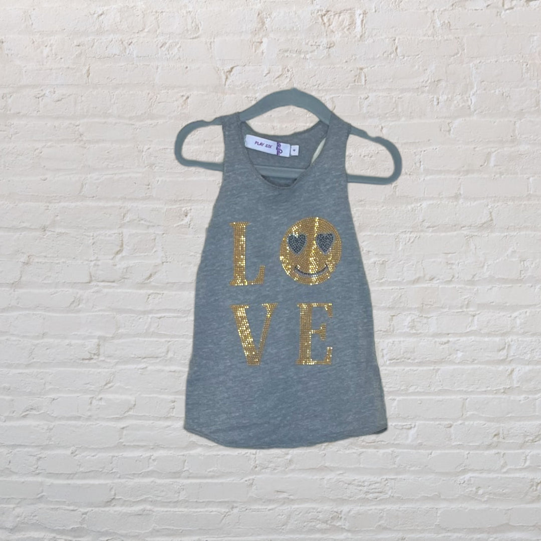 Play Six Embellished 'Love' Tank - 4T