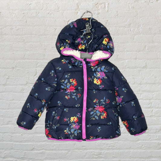 Gap Sherpa-Lined Floral Puffer Jacket (2T)