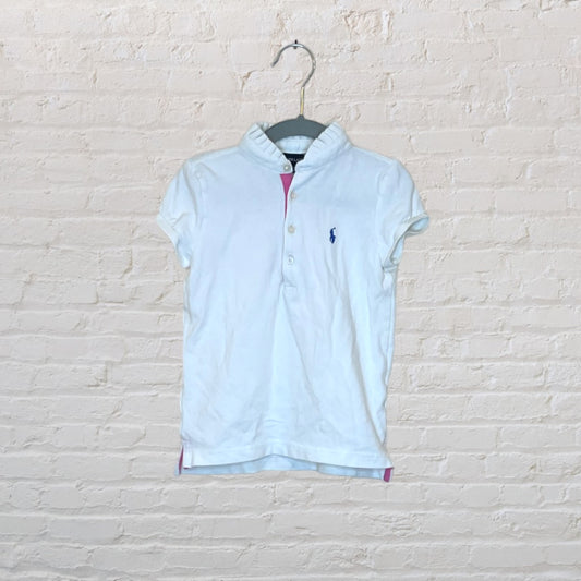 Polo Ralph Lauren Ruffle Neck Polo Shirt (5T)