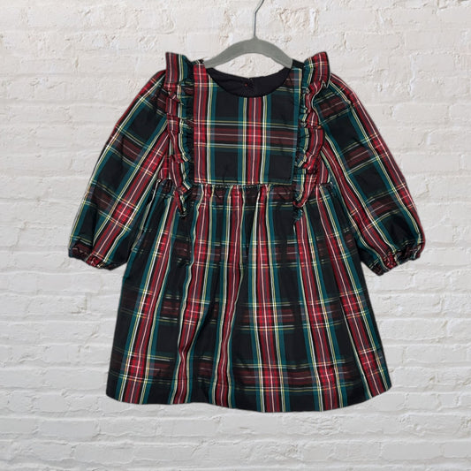 Gap Plaid Ruffle Holiday Dress (3T)