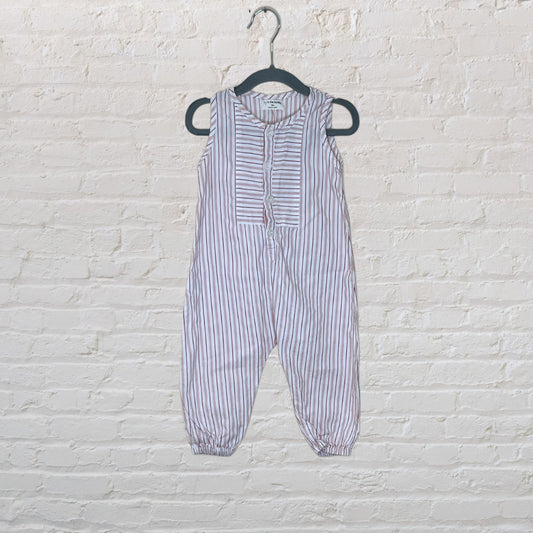 Candy Stripe Linen Romper - 18M