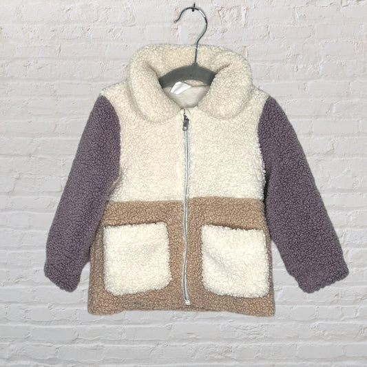 H&M Colour Block Sherpa Coat (18M)