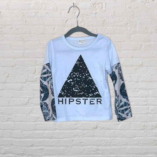 Unknown Brand 'Hipster' Tattoo Sleeve T-Shirt - 4T