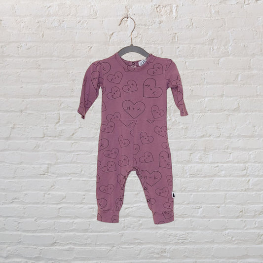North Kinder Bamboo Heart Romper (0-6)