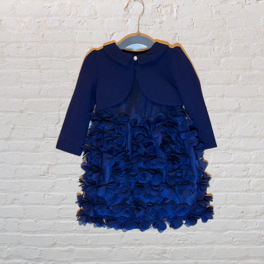 Blink Blank Formal Tulle Detail Dress With Shrug (3T)