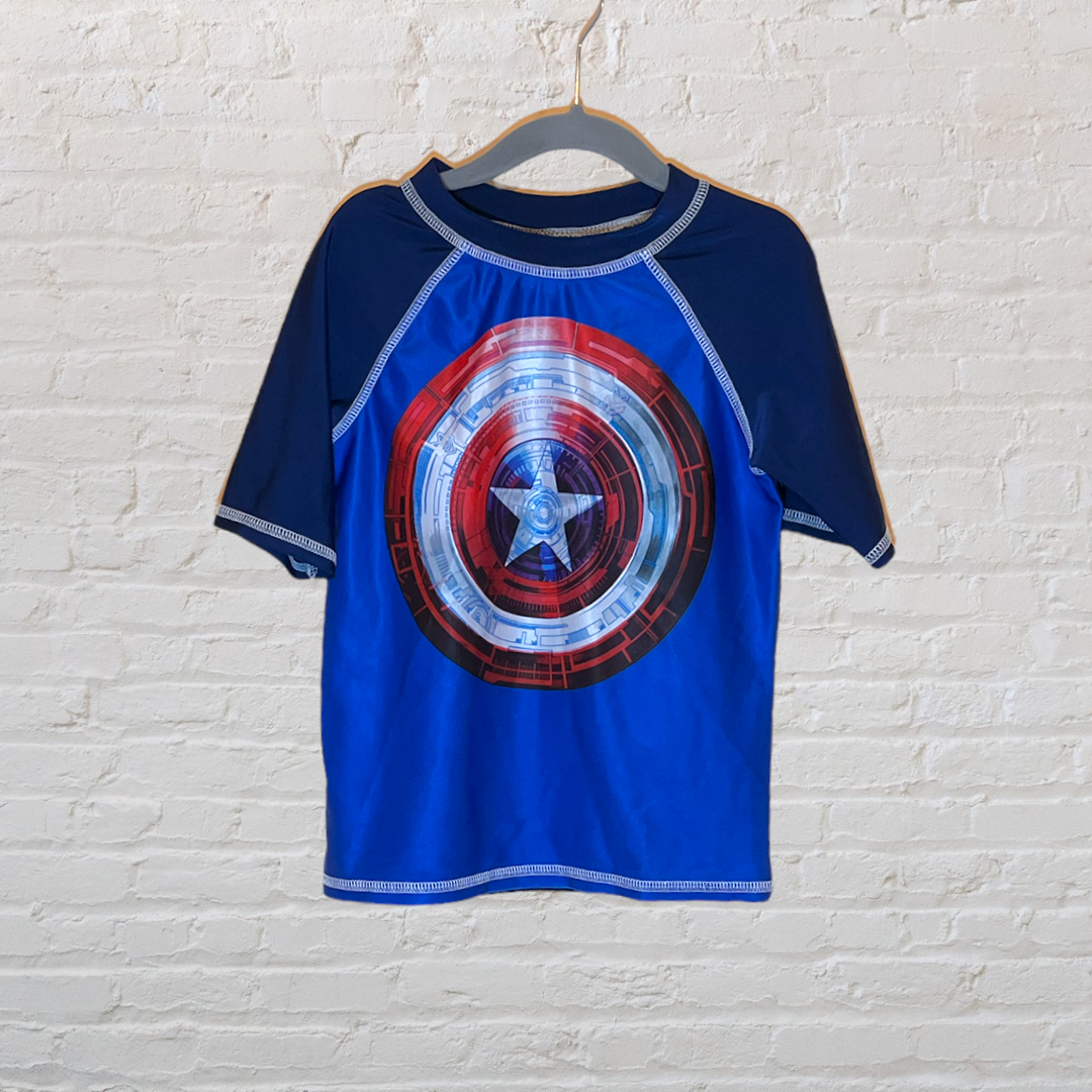 Captain America Shield Swim Top (4-5 & 6-7)