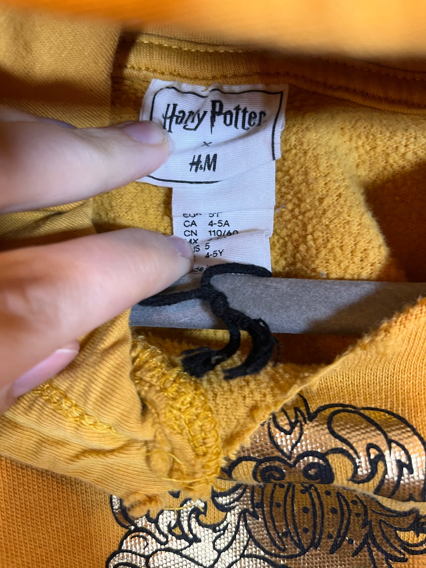 H&M x Harry Potter Hogwarts Crest Hoodie (3T)