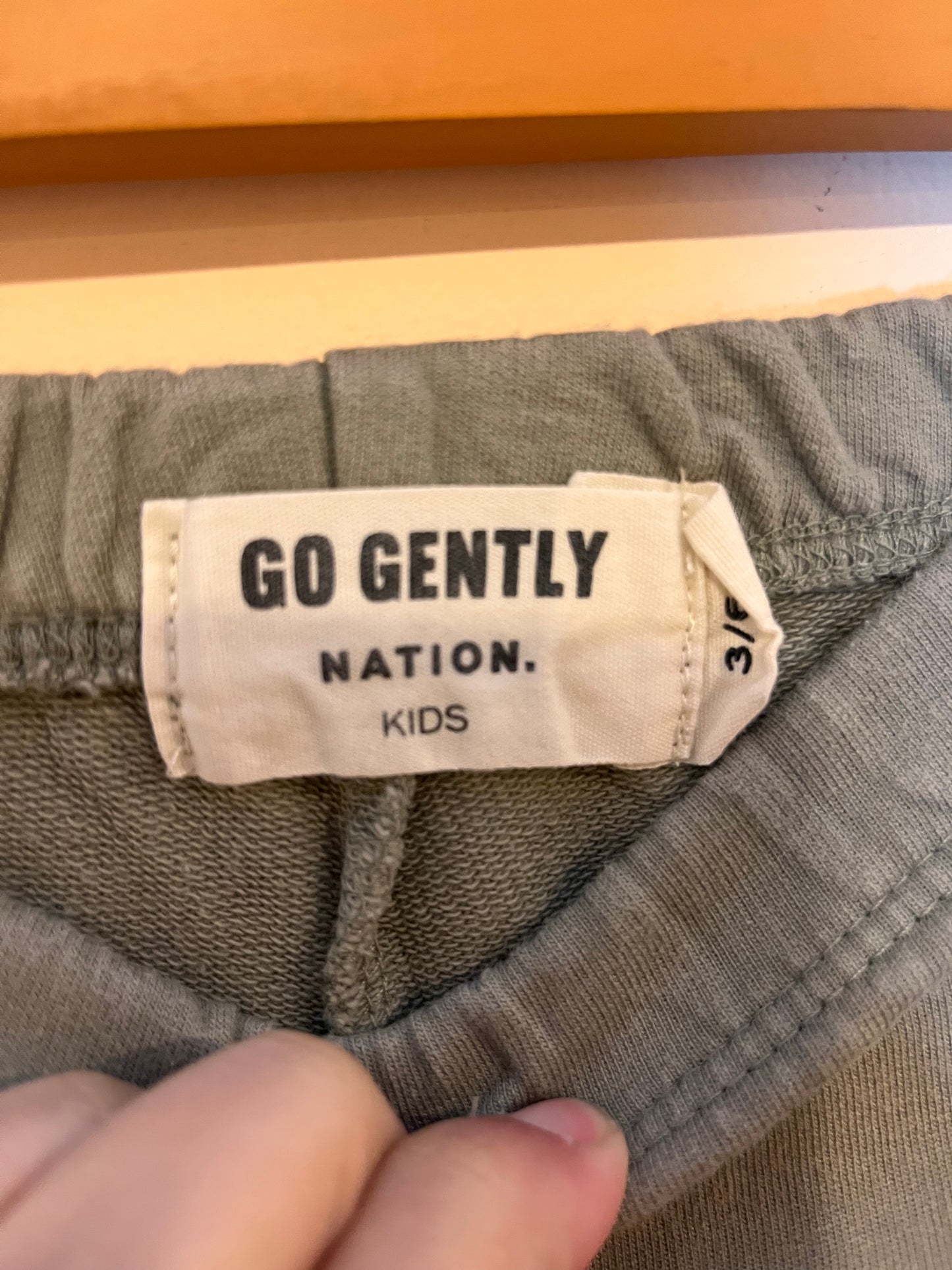 Go Gently Nation Organic Raw Hem Track Shorts (3-6)