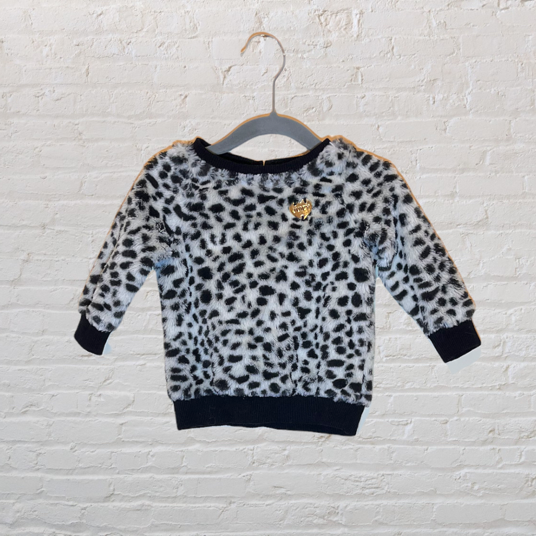 Juicy Cheetah Print Plush Sweater (12M)
