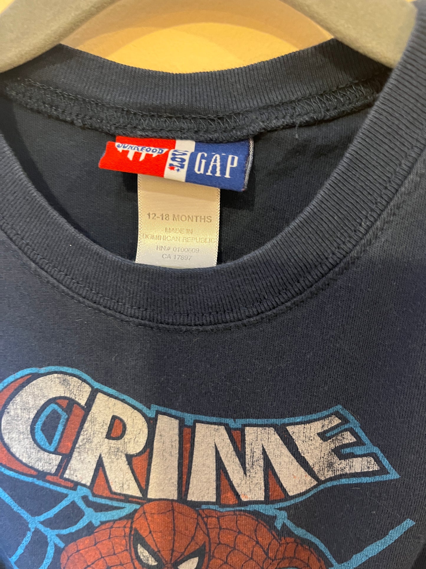 Gap x Junk Food "Crime Fighter" Spider-Man T-Shirt (12-18)