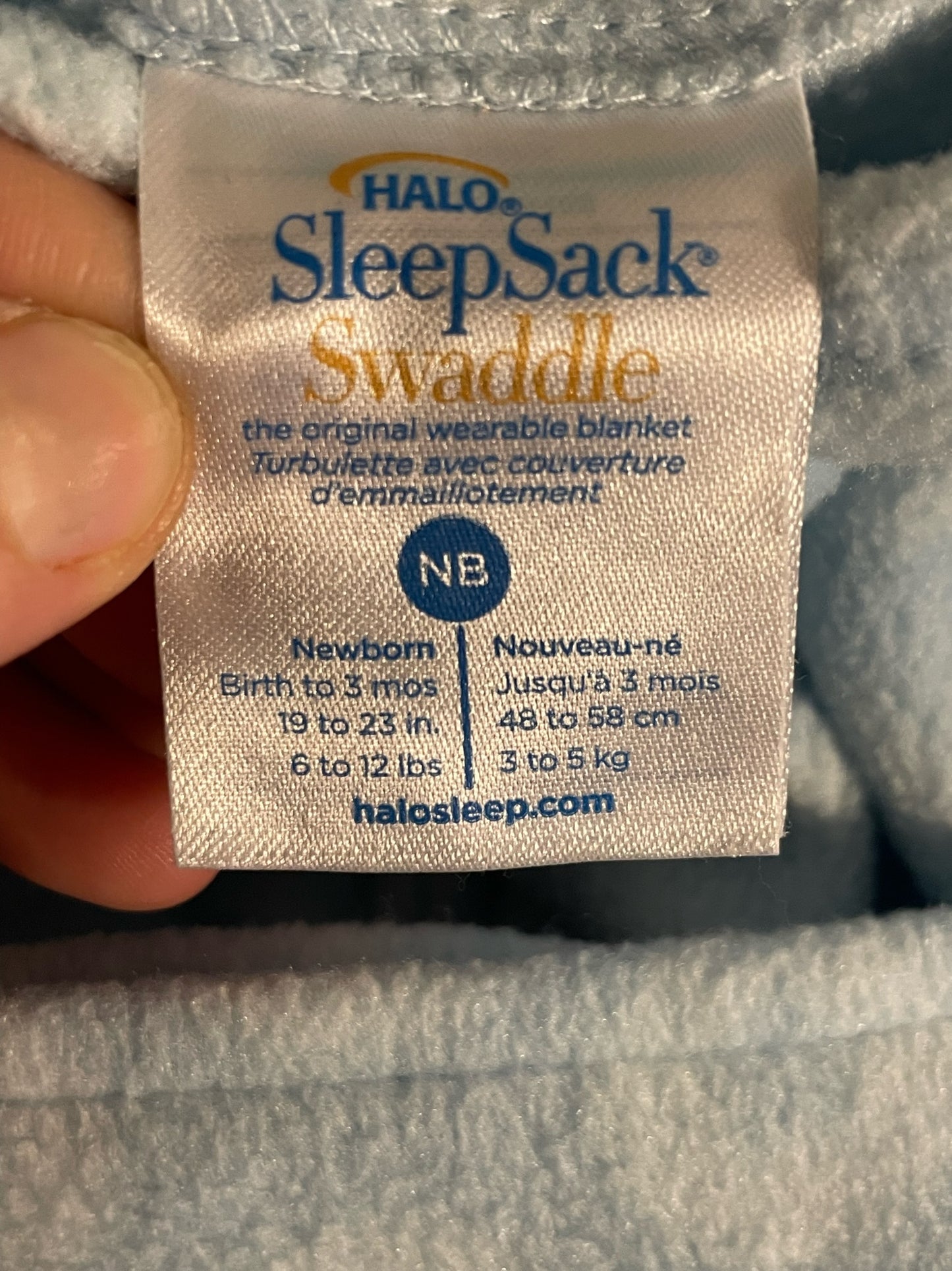 Halo Fleece Sleep Sack Swaddle (NB)