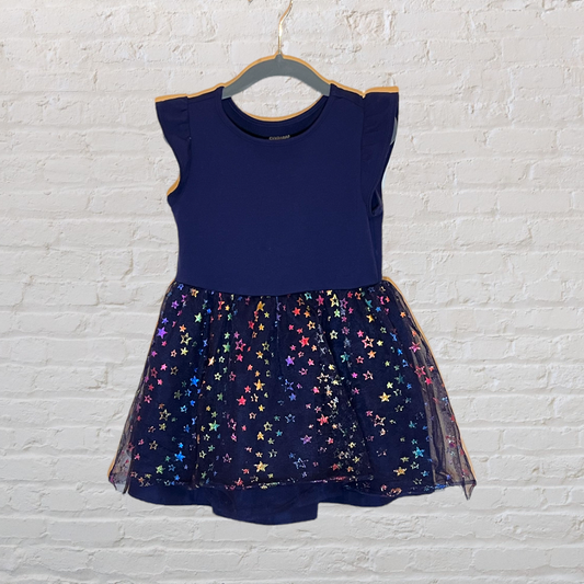 Gymboree Metallic Stars Dress With Tulle Skirt (3T)