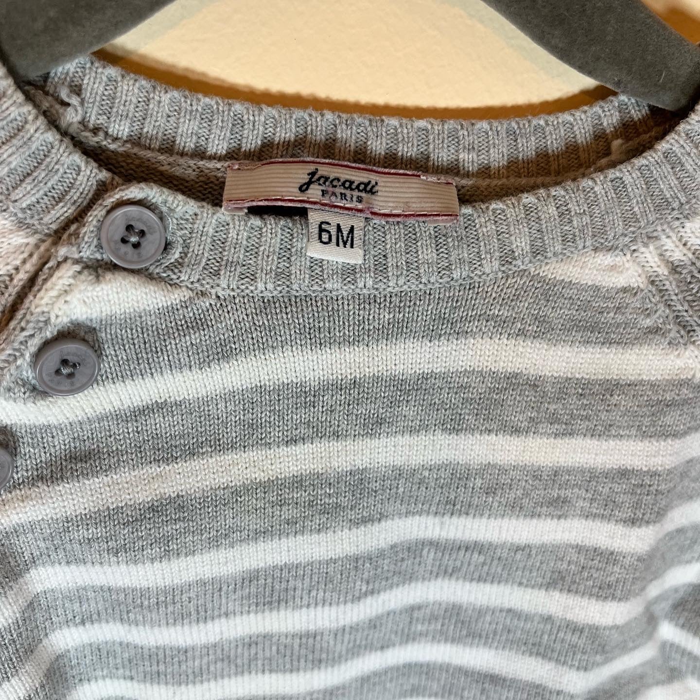 Jacadi Striped Knit Sweater (6M)
