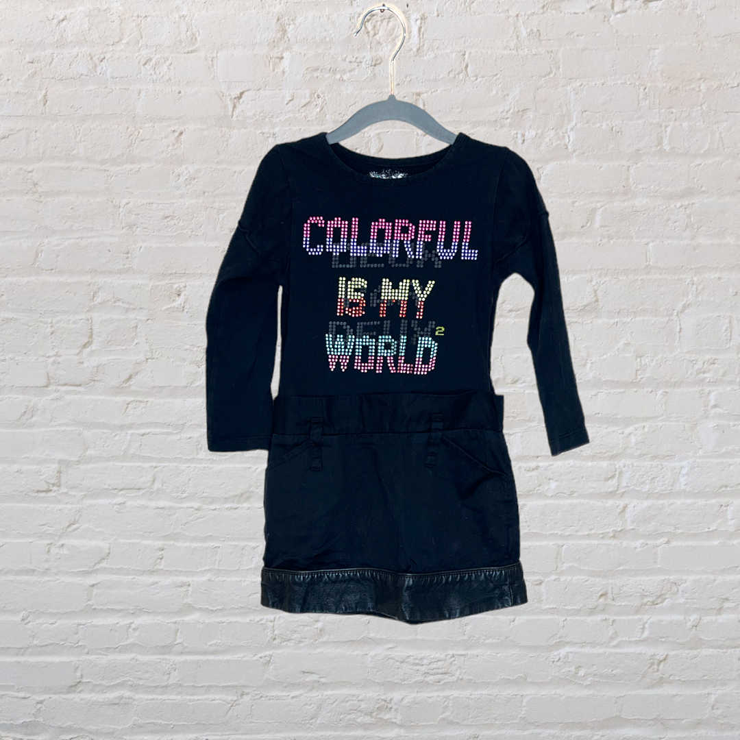 Deux Par Deux "Colorful Is My World" Dress (4T)