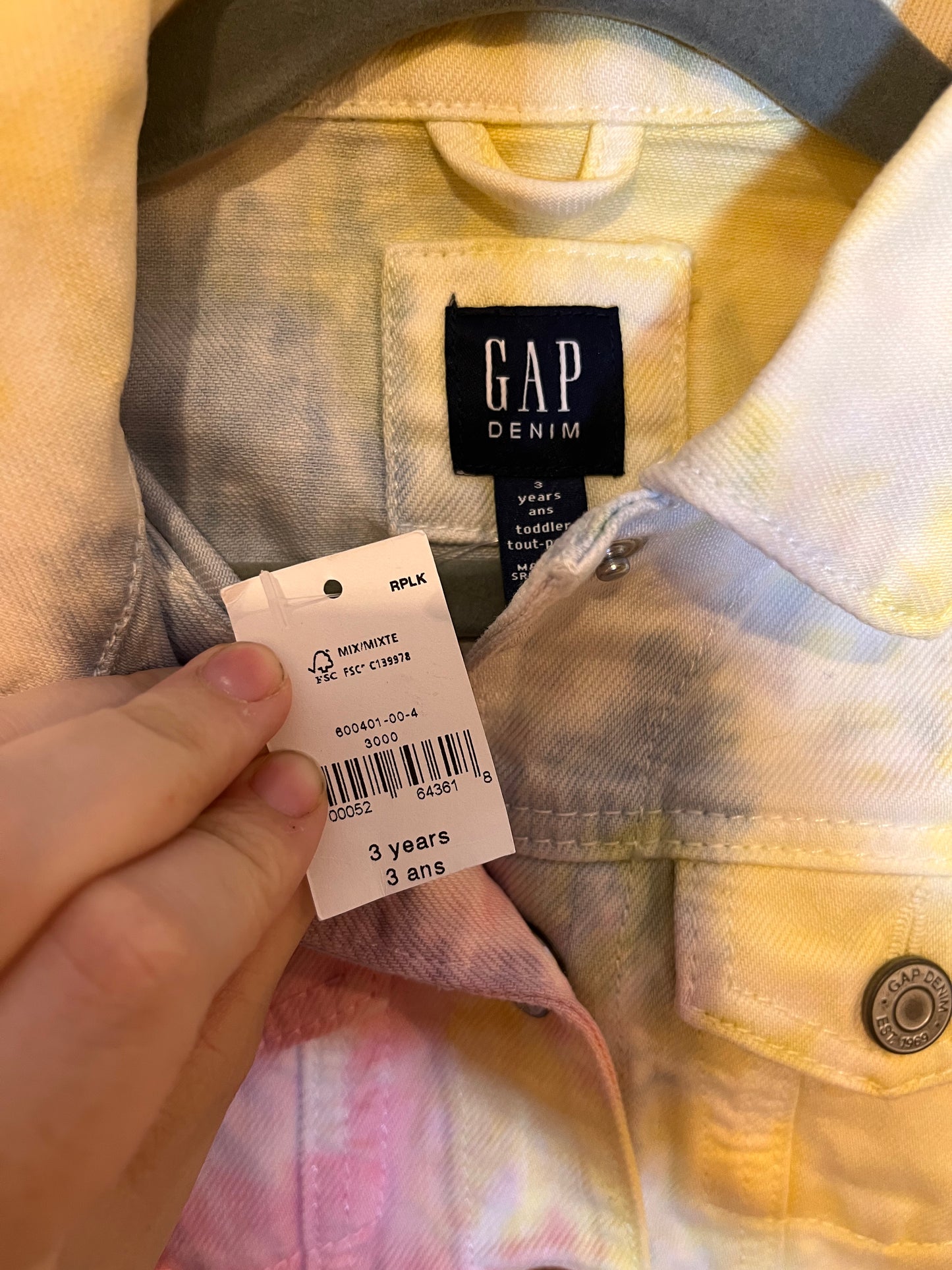 NEW! Gap Tie-Dye Denim Jacket (3T)