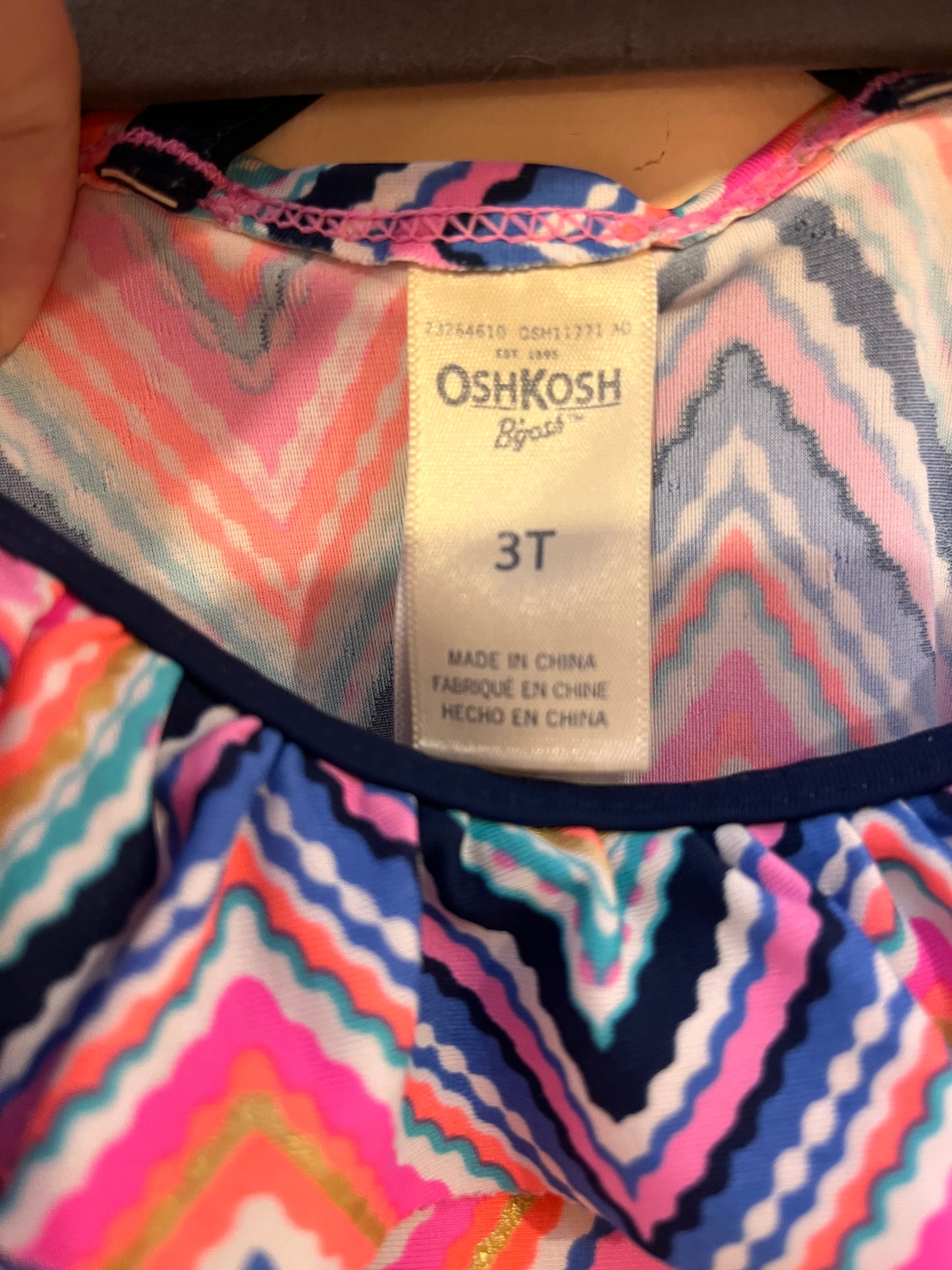 OshKosh Patterned Ruffle Swimsuit (3T)