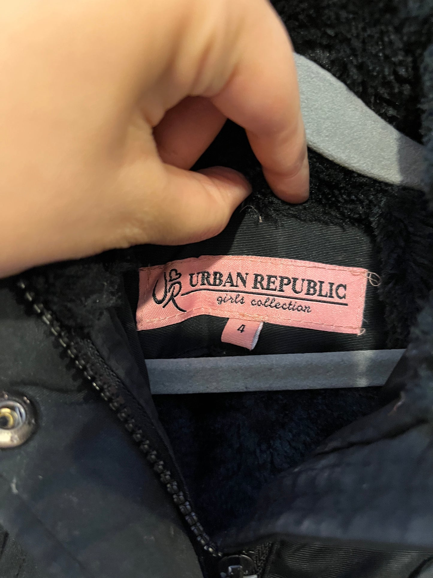 Urban Republic Cinched Waist Faux Fur Lined Jacket (4T)