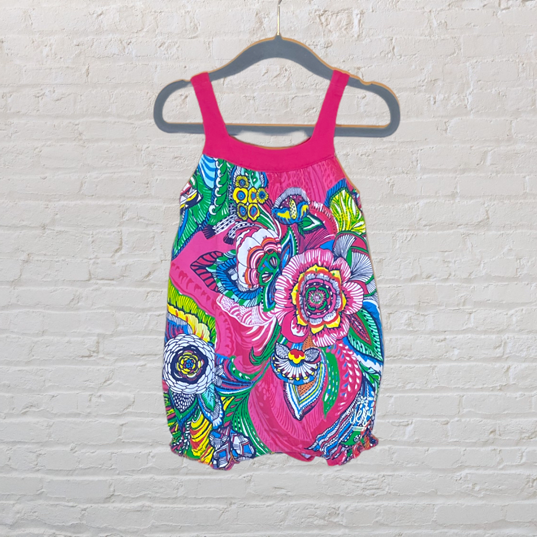 Desigual Abstract Floral Romper (12M)