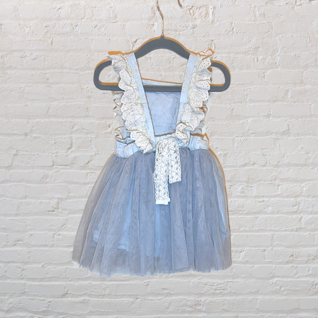 Little Trendsetter Pinafore Dress With Tulle Skirt (12M)