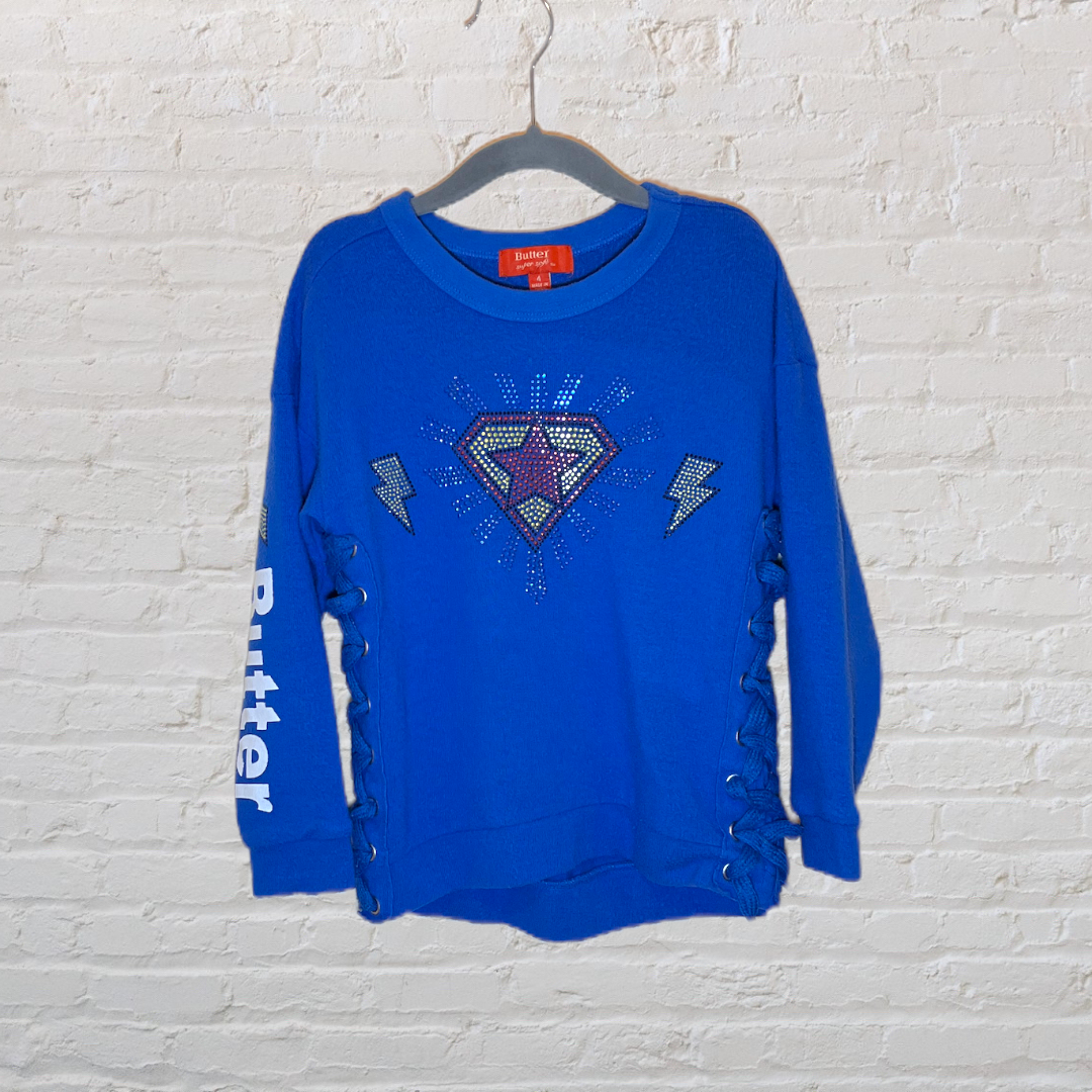 Butter Superhero "Glam" Sweater (4T)