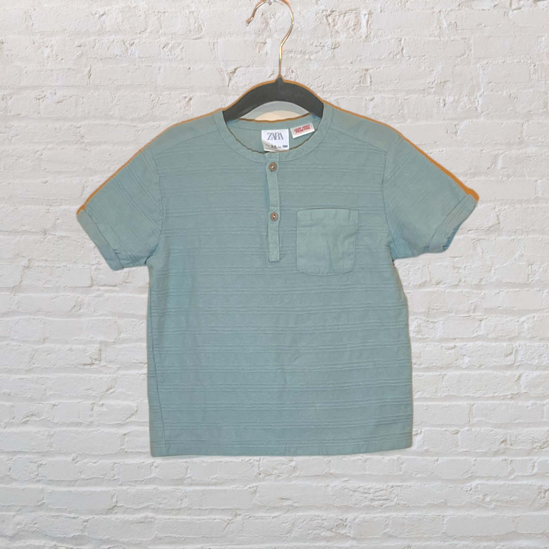 Zara Ribbed Pocket T-Shirt (Two Colours Available) (4T)