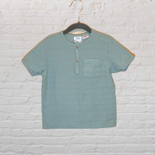 Zara Ribbed Pocket T-Shirt (Two Colours Available) (4T)