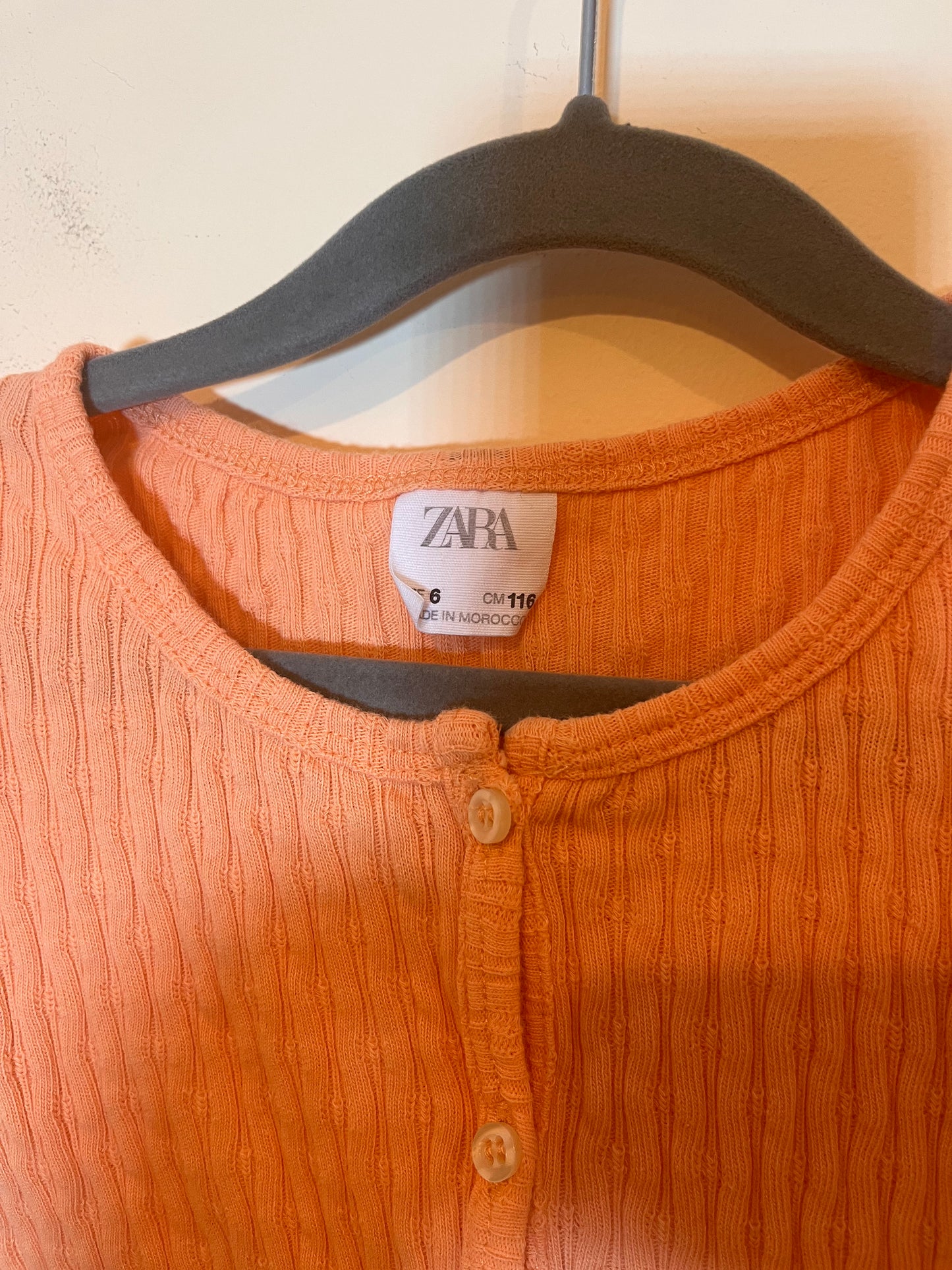 Zara Ribbed Fitted Cropped T-Shirt (6)