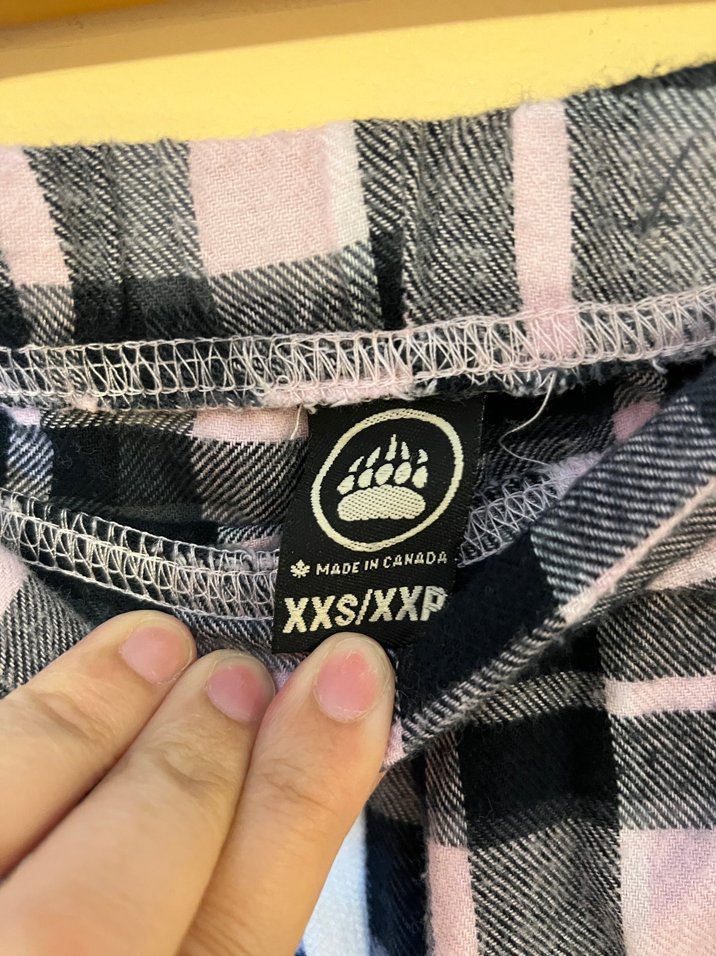 Muskoka Bear Wear Plaid Paw Lounge Pants (3T)