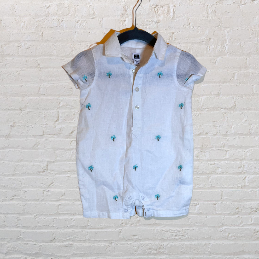 NEW! Janie and Jack Linen Romper (3-6)