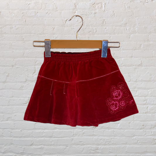 Kenzo Half-Pleated Velvet Skirt (2T)